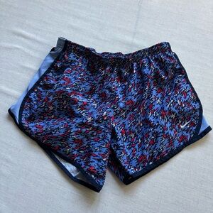 Nike Dri-FIT Blue Patterned Running Shorts Women’s XL
